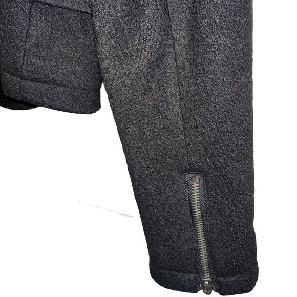 Mac & Jac Womens Wool Blend Full Asymmetrical Lined Cropped Jacket Black S - Picture 8 of 8